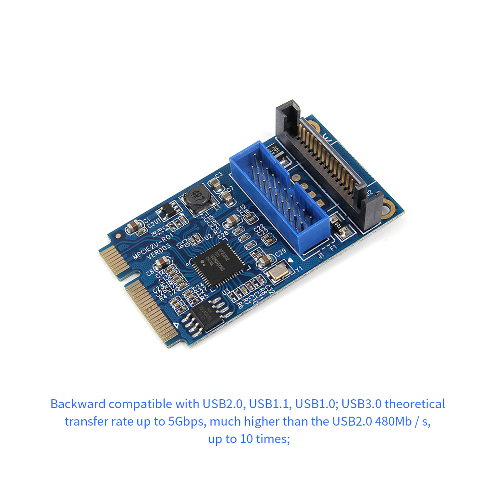 Thẻ Chuyển Đổi Mini PCI-E Sang USB3.0 20 Pin / 19 Pin