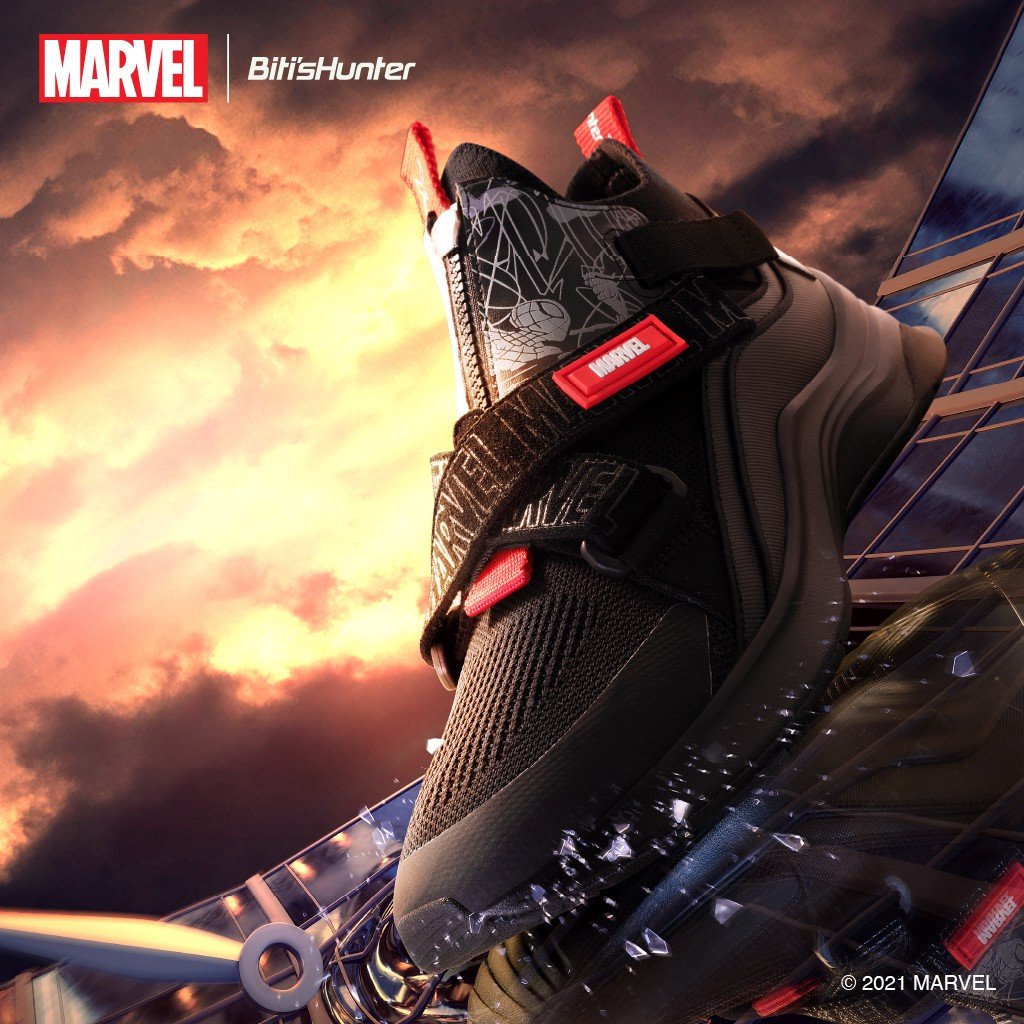 Giày Thể Thao Nam Biti's Hunter x Marvel Spider-man YFNS DSMH09211DEN (Đen)+ [Gift] Lưỡi Gà Marvel