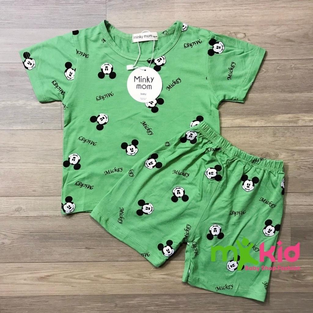 Bộ Cộc Tay Cho Bé FREE SHIP Bộ Minky Mom Cộc Tay Cho Bé Trai Bé Gái Chất Thun Lạnh siêu mềm mịn thoáng mát