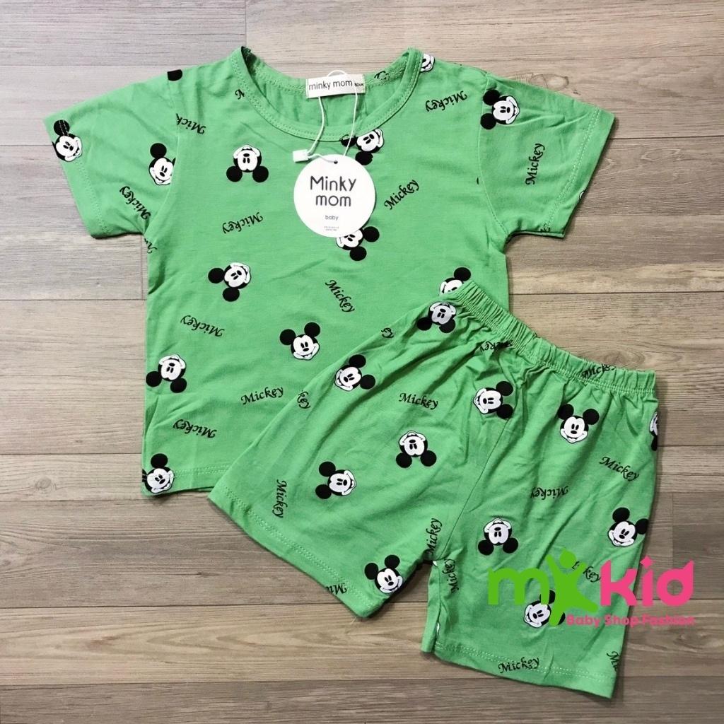 Bộ Cộc Tay Cho Bé FREE SHIP Bộ Minky Mom Cộc Tay Cho Bé Trai Bé Gái Chất Thun Lạnh siêu mềm mịn thoáng mát . .