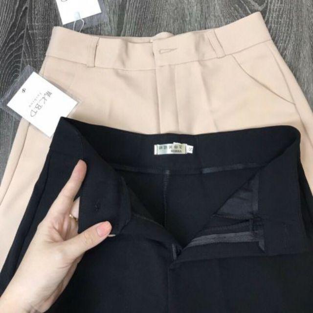 {giá sale} {sale } Quần Ống suông Khuy Giữa cạp cao siêu hot chất đẹp