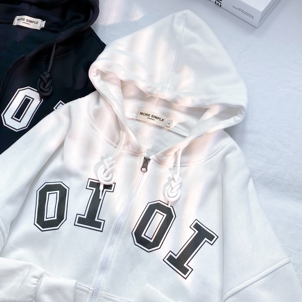 Áo Khoác Hoodie Croptop OI OI Tay Bồng Form Cánh Dơi Vải Nỉ Lót Bông Ulzzang Unisex