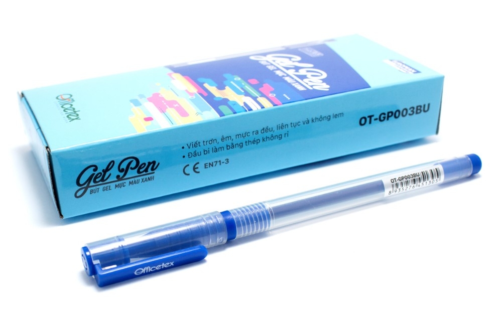 Bộ 5 Bút gel mực xanh/OT-GP003BU (12 cây/hộp )