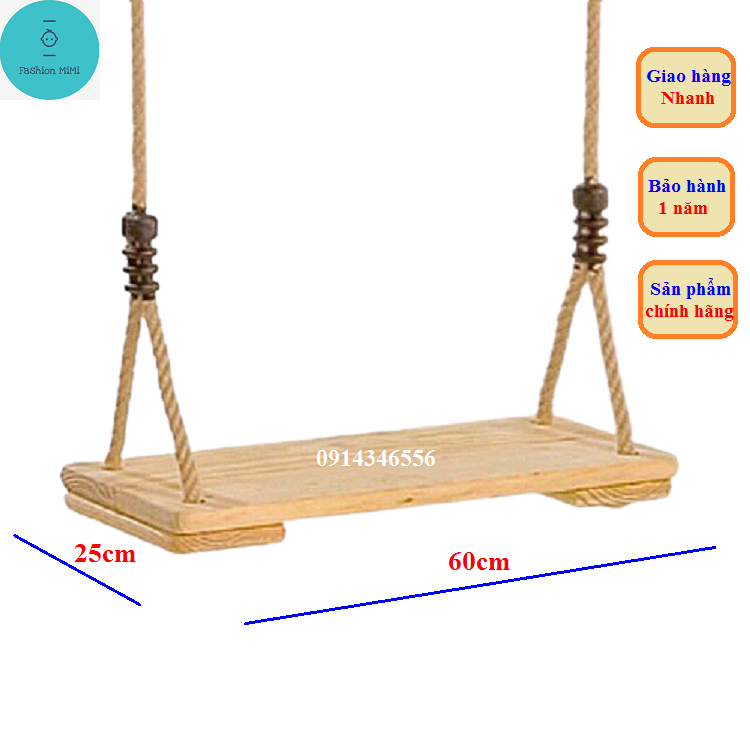 Xích đu sân vườn kích thước 60x25