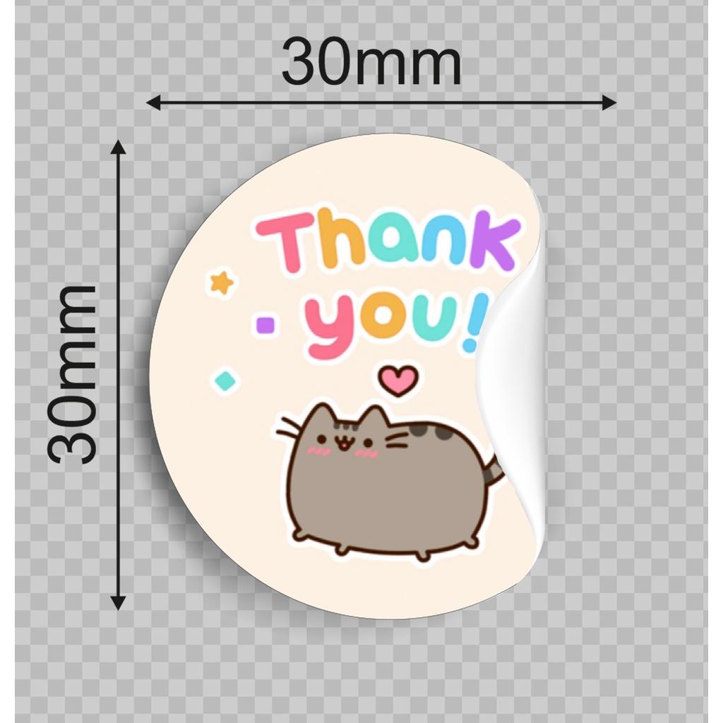 Tem nhãn in,Thank You giấy Trắng Sticker label_100pcs