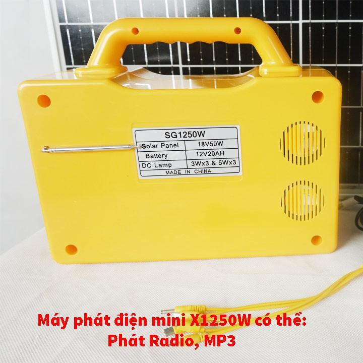 Máy phát điện năng lượng mặt trời cao cấp mini X1250W hàng chính hãng