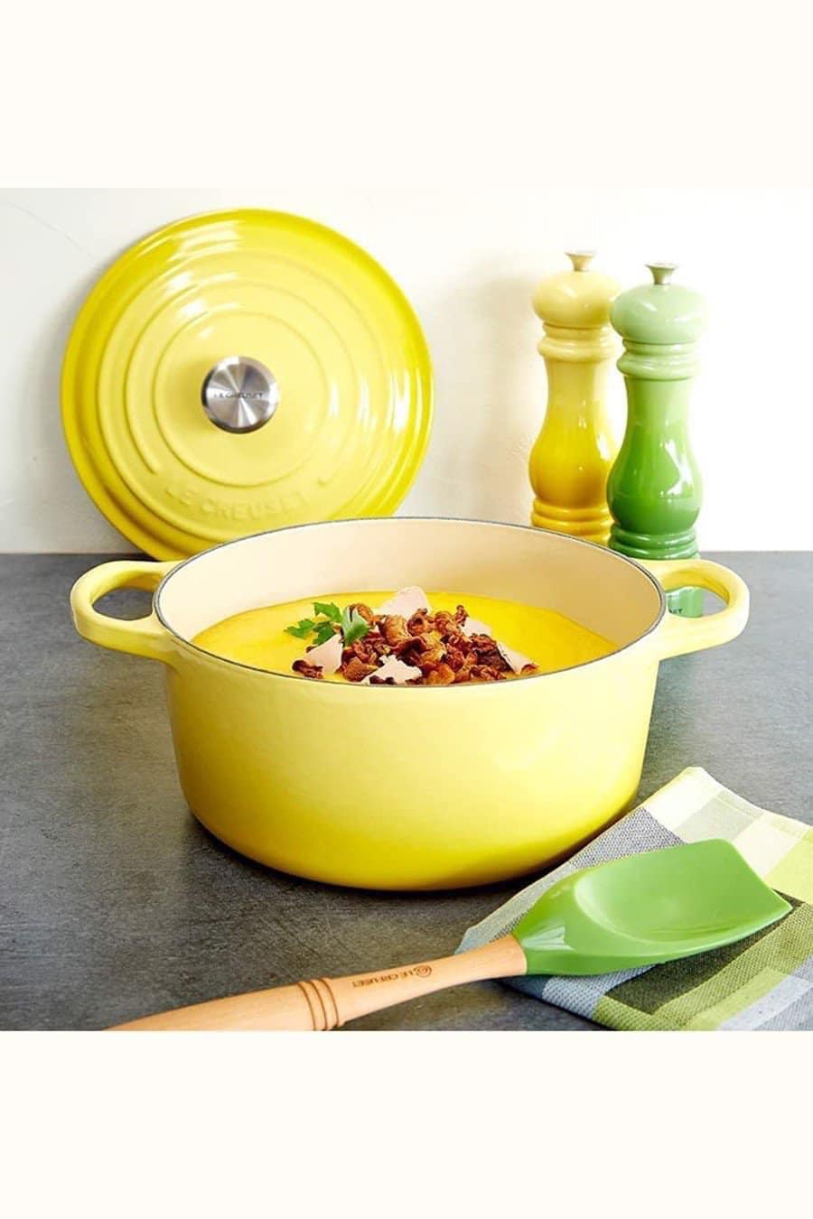 Nồi gang Le Creuset Brater rund Evo 24cm Gelb Hàng Chính Hãng