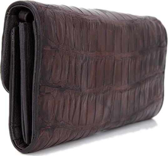 Ví Da Cá Sấu 3 Gấp Vip Huy Hoàng HT3704 (10,5 x 19 cm) - Nâu Đất