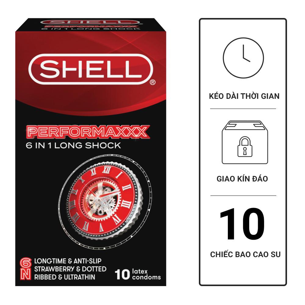 Bao cao su Shell Premium 5 in 1 Long Shock