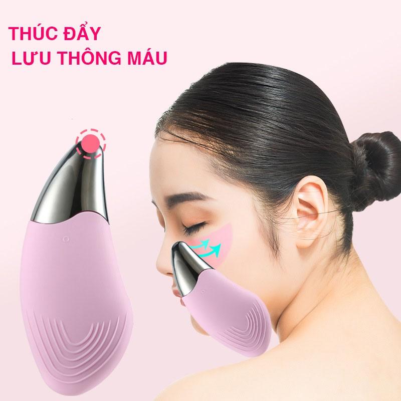 Máy Rửa Mặt Đa Năng Silicon mini Tích Hợp Sóng Âm Sonic Facial Brush