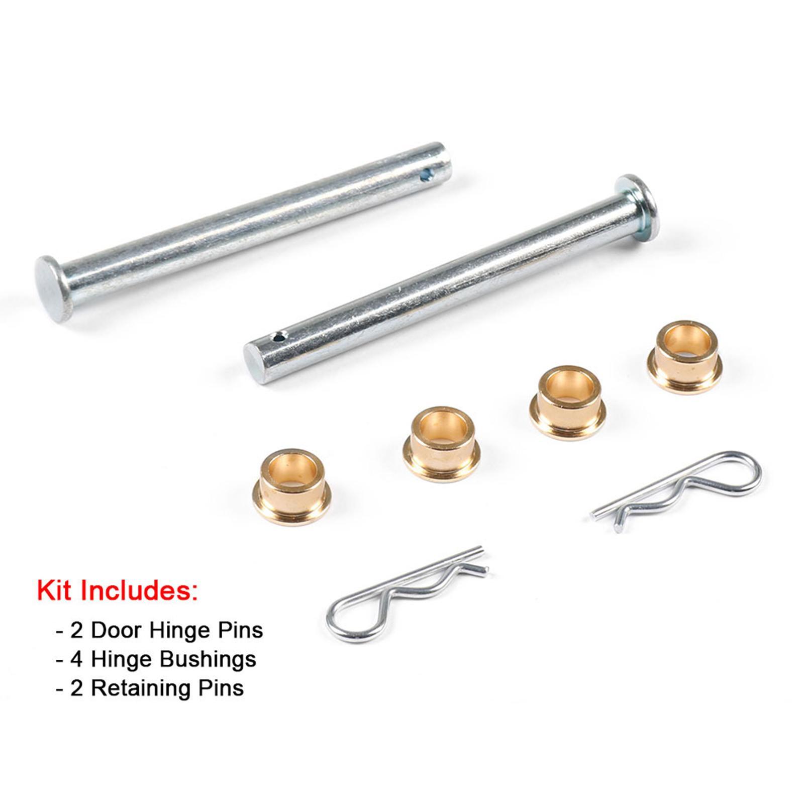 8x Auto Door Hinge Pins Bushings Kit Accessories Aluminum for