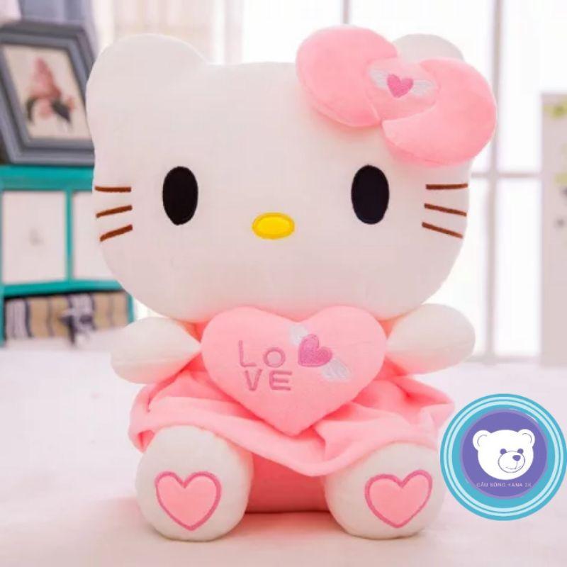 Gấu bông gấu mèo Hello Kitty mặc váy cao cấp - Gấu Bông Hana