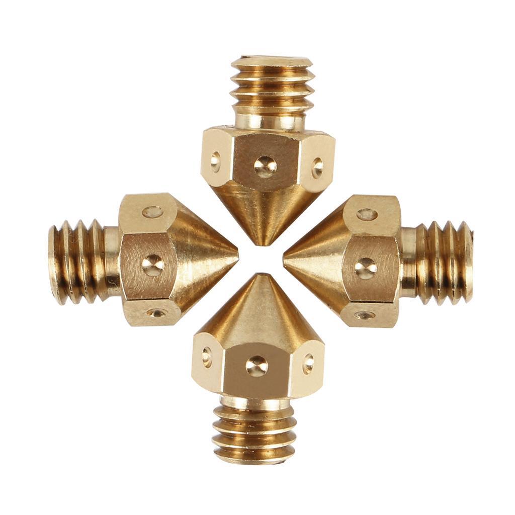 4Pieces MK8 Brass Nozzle 0.4mm 3D Printer Accessories For