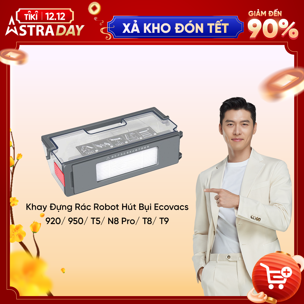 Khay Đựng Rác DEEBOT OZMO 920/ 950/ T5/ N8 PRO/ T8/ T8 AIVI- Hàng Chính Hãng