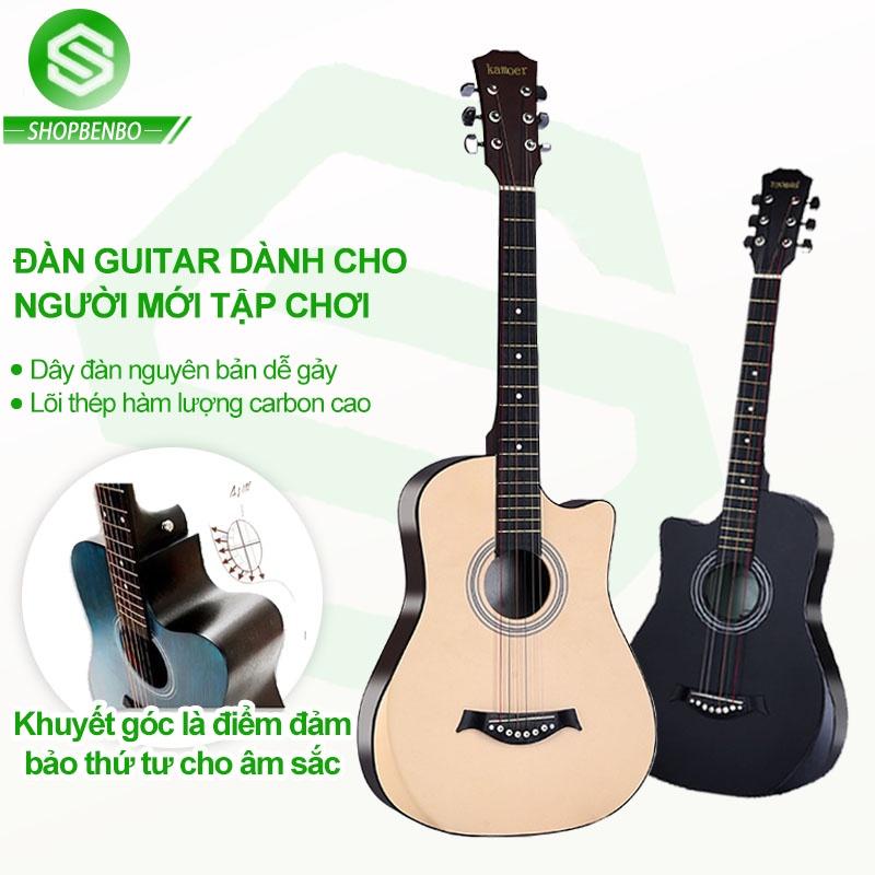 Đàn guitar acoustic dành cho người mới tập chơi， Khẩu âm thanh tự nhiên và chân thật, có độ bền cao, dễ dàng sử dụng cho