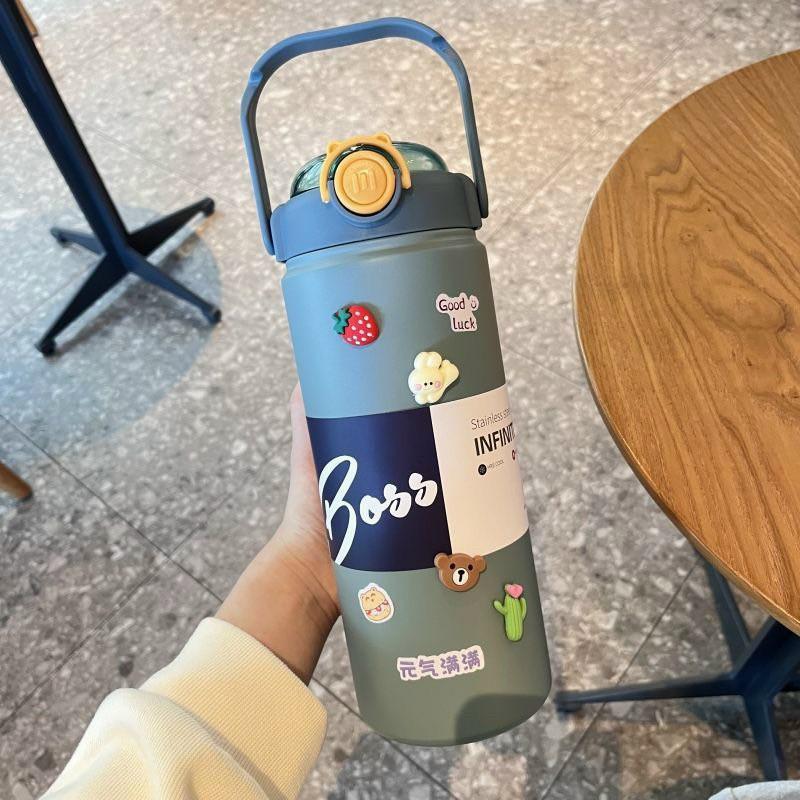 Bình giữ nhiệt BOSS 1200ml có quai xách,ống hút