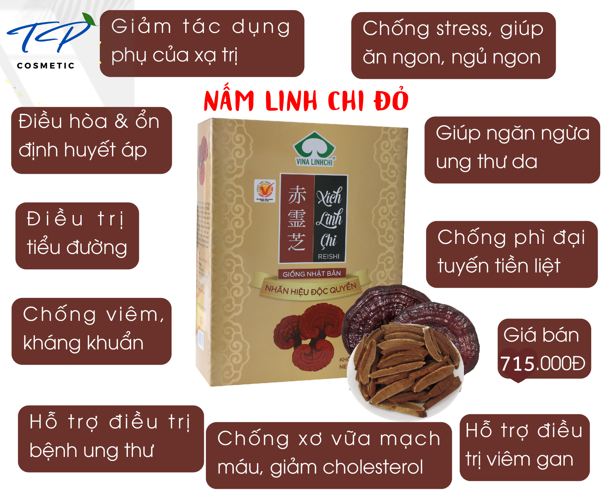 Nấm Linh Chi Nhật Thượng Hạng Cắt Lát 500g: Tăng Sức Đề Kháng, Bồi Bổ, Thanh Lọc Cơ Thể.