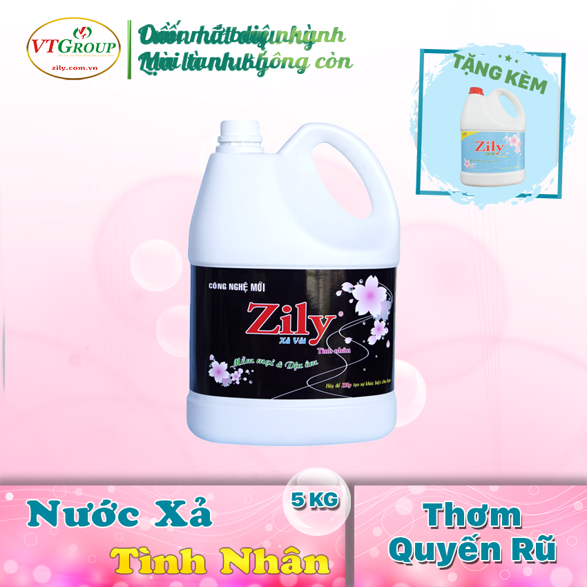 Nước xả vải Zily 4.7Kg (3 chai/ Thùng) - Tặng 1 NG KH 3.8KG