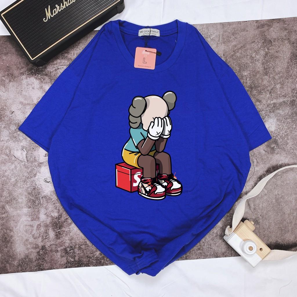 Áo thun tay ngắn Be Yourself unisex size M L XL - Gấu Ngồi khóc