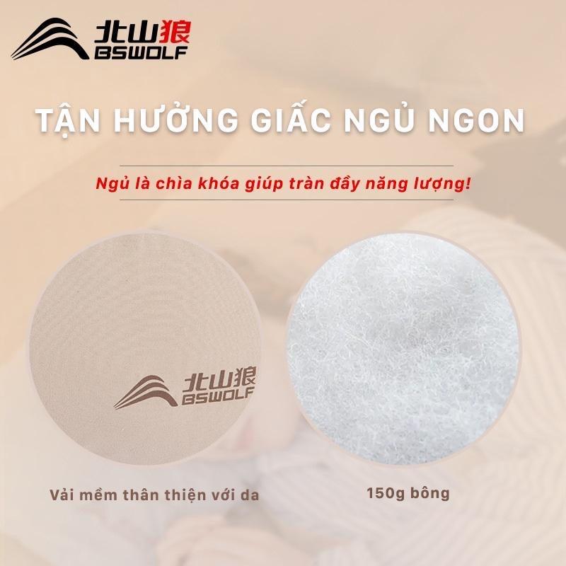 Gối ngủ dã ngoại gấp gọn BSWOLF BSW-Tặng kèm túi đựng