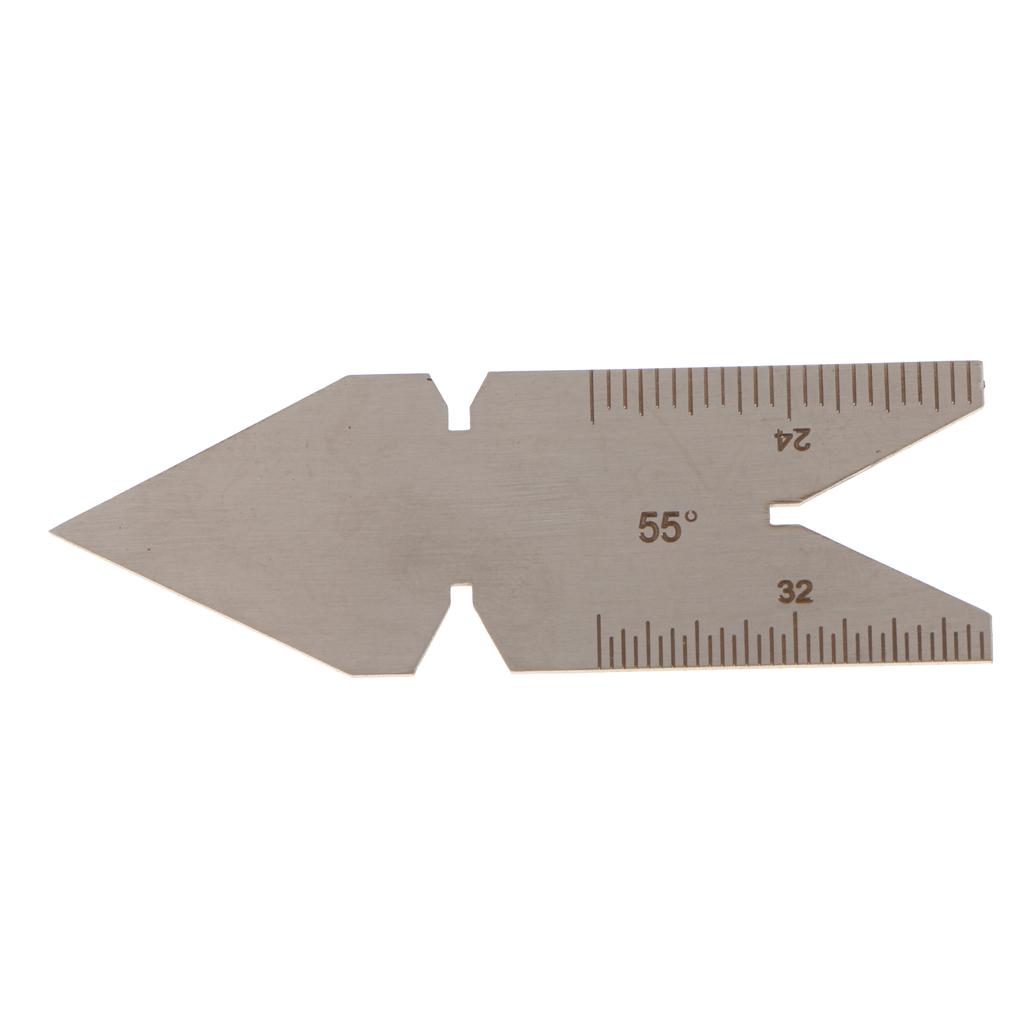 Welding Part Stainless Steel Weld Gauge Thread Pitch Gauge 50 + 60 Degree