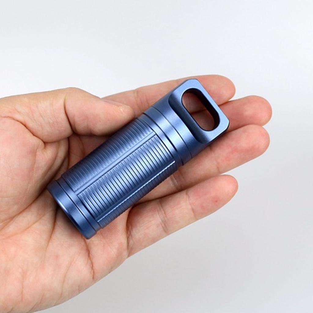 2PCS Titanium Outdoor Travel Waterproof Pill Case Box Bottle