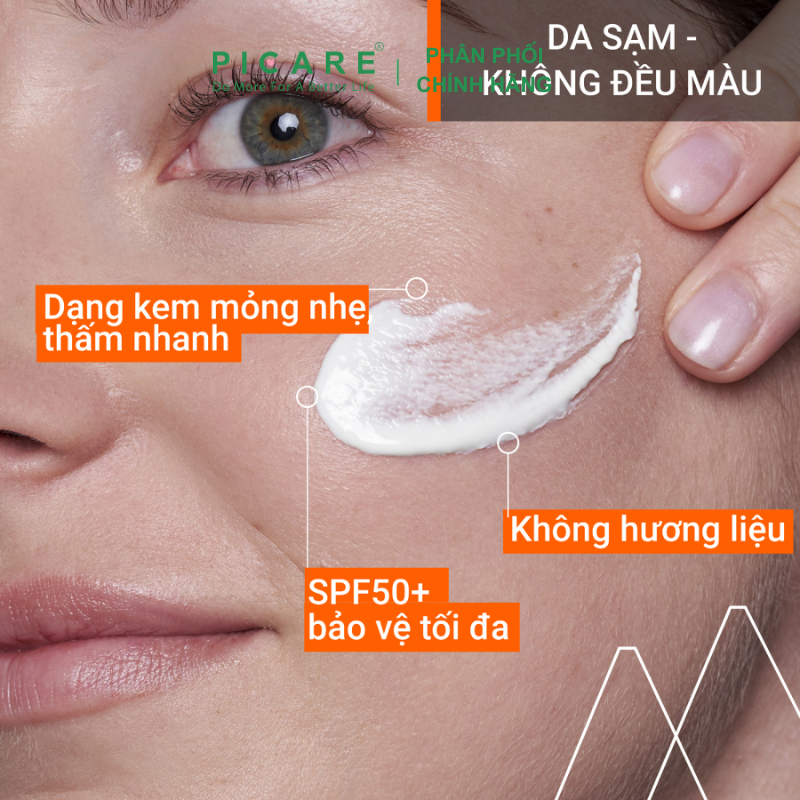 Uriage Depiderm SPF50 Soin De Jour Anti-Taches: Kem Trắng Da, Chống Nắng Ban Ngày 30ml