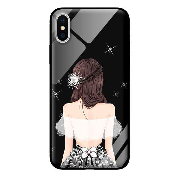 Ốp kính cường lực cho iPhone XS Cô Gái Áo Trắng - Hàng chính hãng