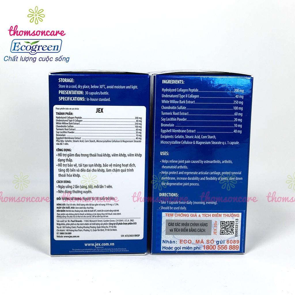 Viên uống bổ khớp Jex Max - Có tem tích điểm - Tái tạo sụn chứa Peptan, Chondroitin và Collagen