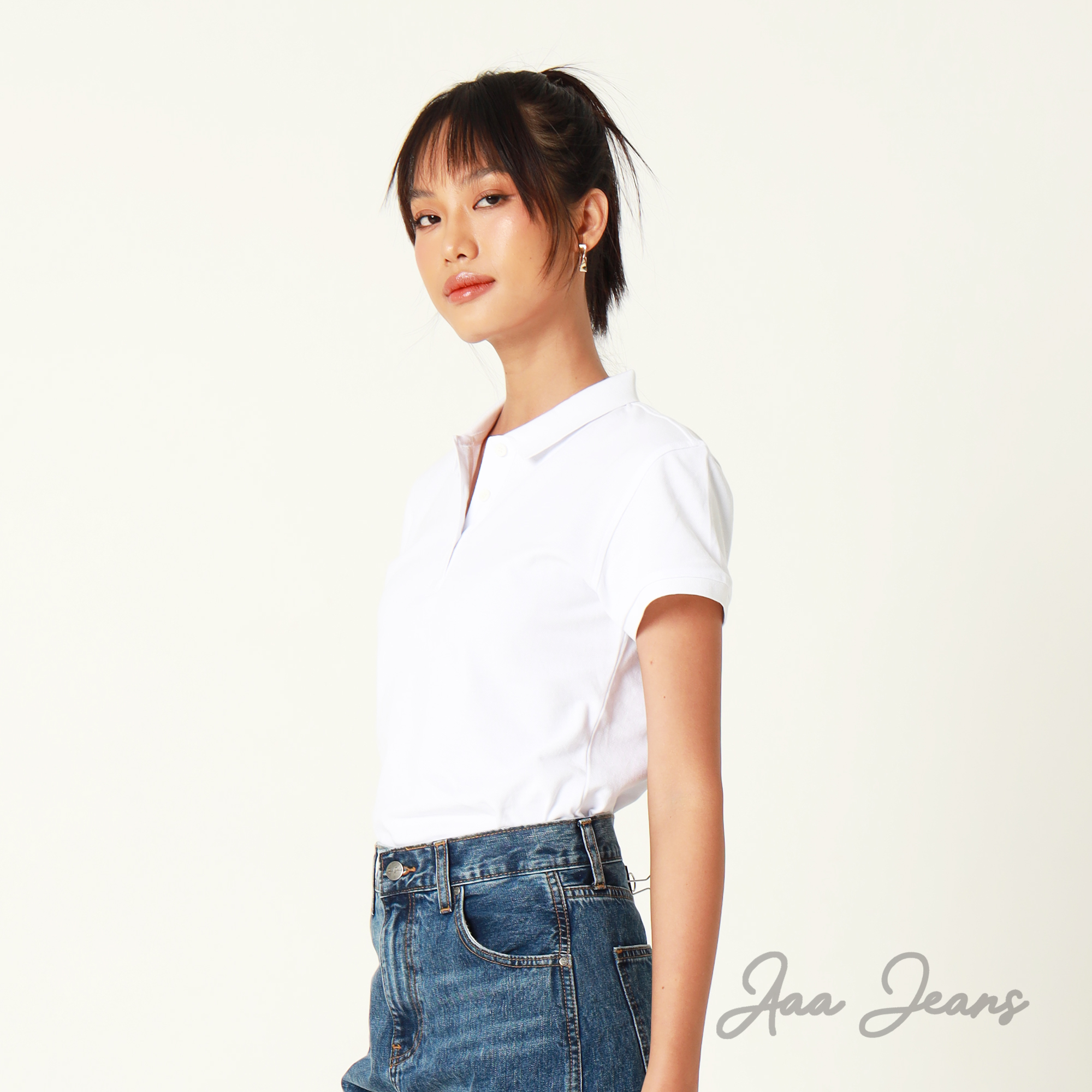 Áo Thun Nữ Polo Relax Fit Premium Cotton Aaa Jeans