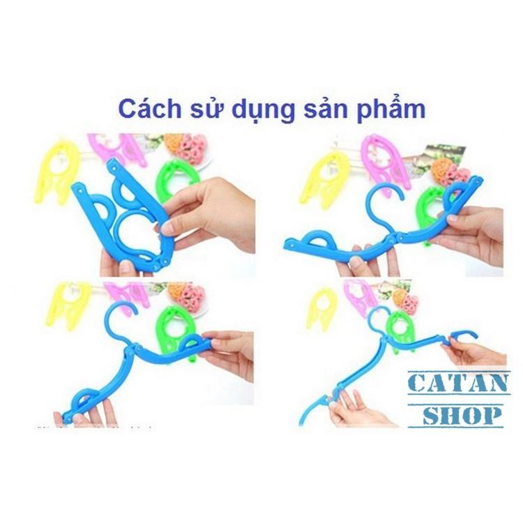 Combo 10 Móc treo quần áo xếp gọnkiểu Nhật, móc áo du lịch đa năng, mắc treo áo lót, áo ngực, áo 2 dâyGD57-MAXG-10