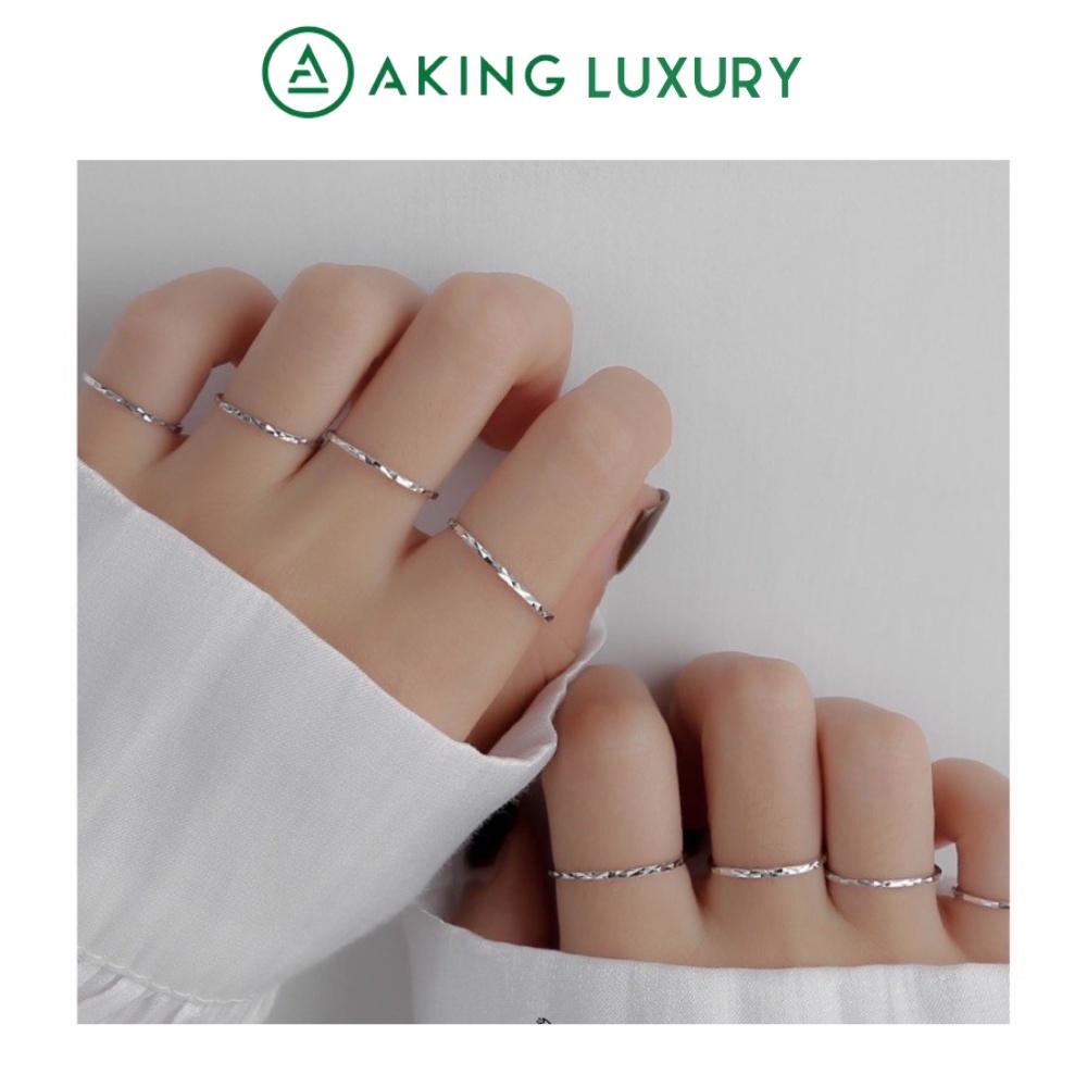 Nhẫn bạc nữ AK37, nhẫn nữ được xử lý góc cạnh thể hiện cá tính của người đeo. Nhẫn mới nhất 2021