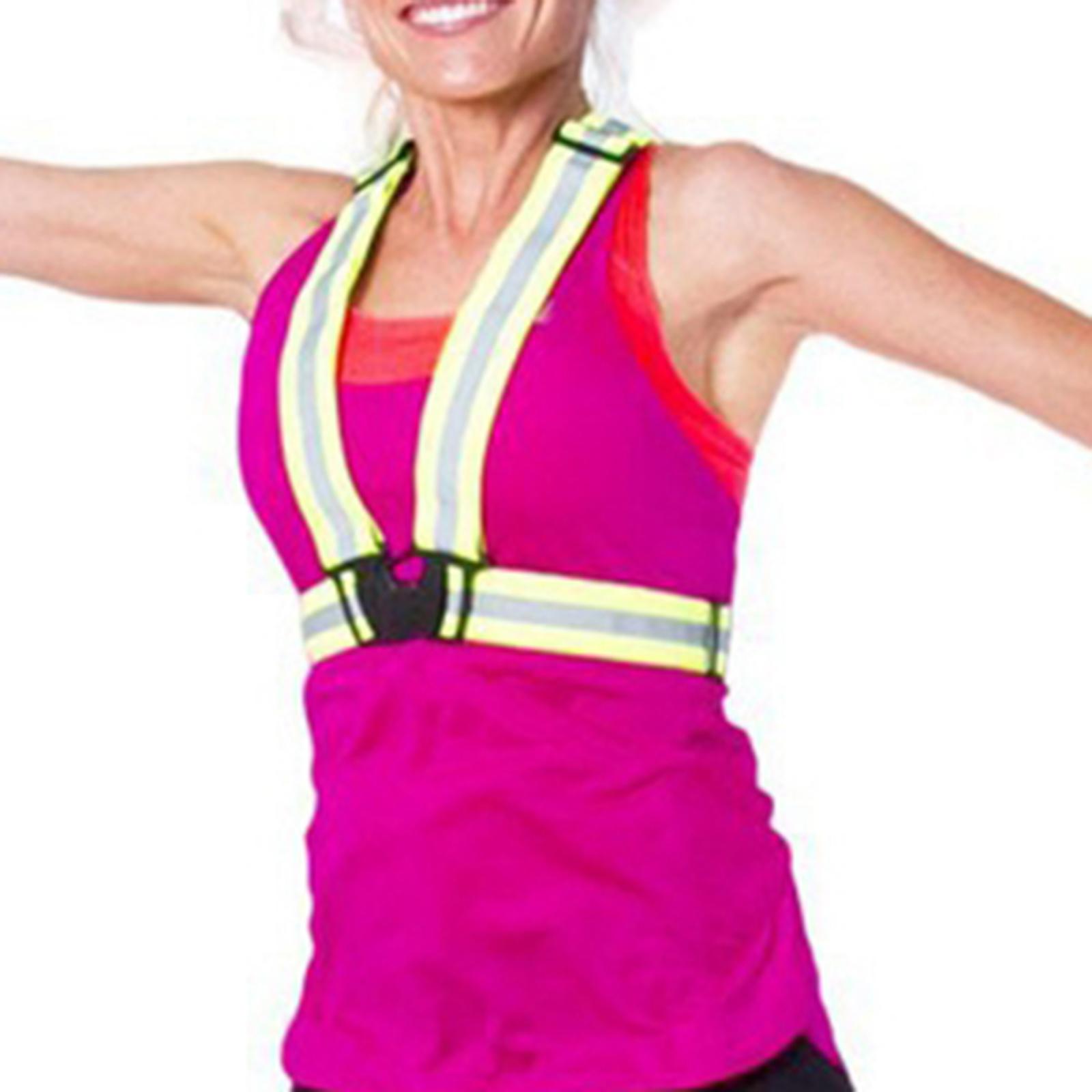 Reflective Vest Gear, Cycling Reflective Bands, Adjustable Safety Vests High Visible Belt Wristbands Straps for Night Running Outdoor Dog Walk Jogging