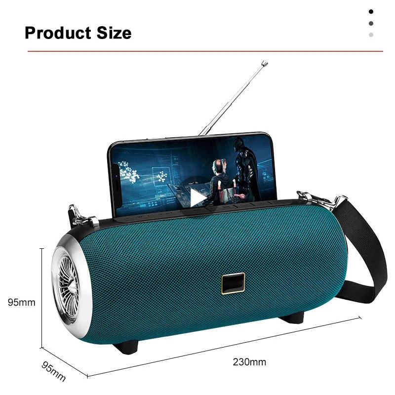 Loa siêu trầm mạnh mẽ Radio Portable FM Wireless High Power Caixa de Som Bluetooth Loa âm thanh Hộp âm thanh Blutooth cho BASS BAFAFLE Màu