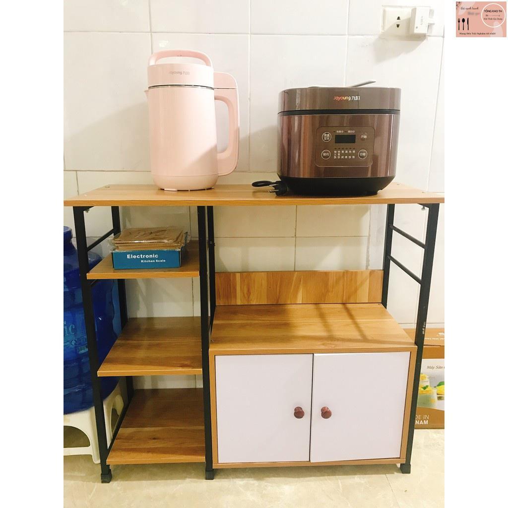 Kệ Lò Vi Sóng Đa Năng Tiện Lợi Nhiều Ngăn Sang Trọng, Tủ Bếp Nhiều Ngăn Tầng Lắp Ghép Dễ Dàn