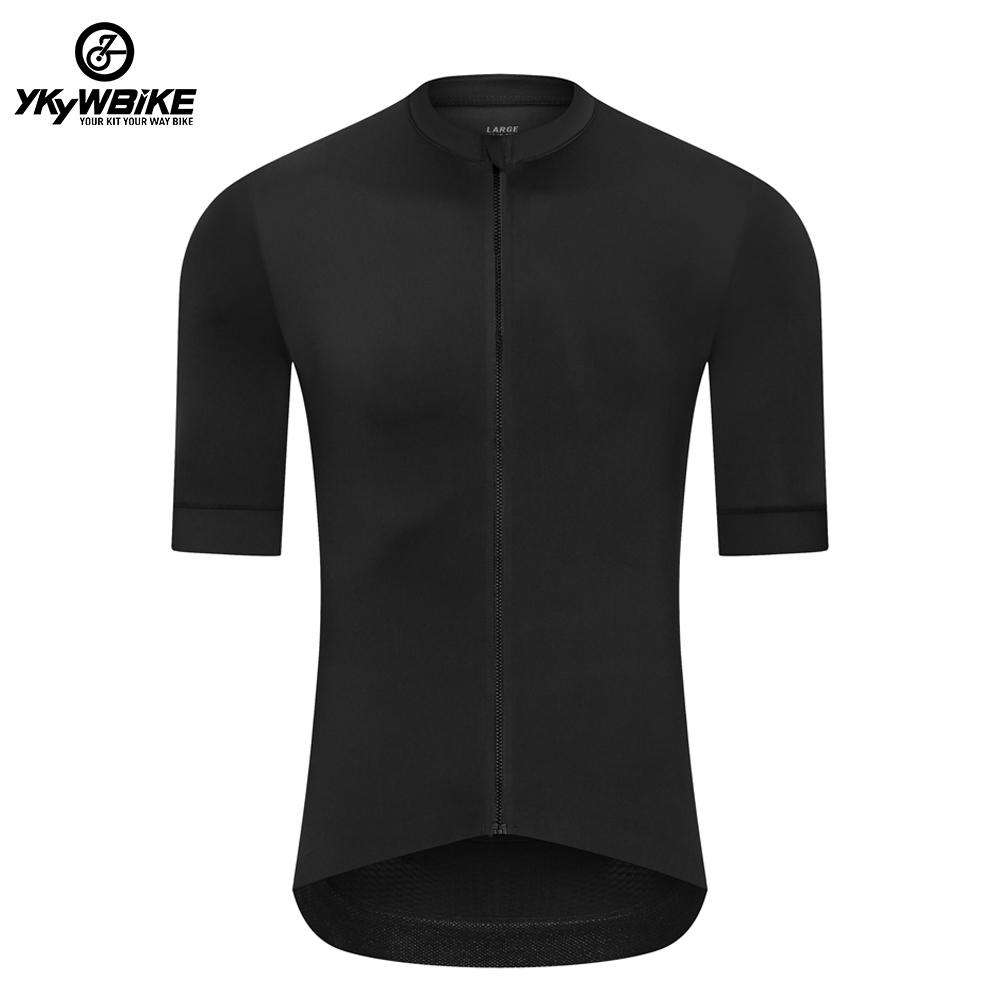 YKYWBIKE Mùa Hè Đi Xe Đạp Jersey Thoáng Khí Đội Đua Thể Thao Xe Đạp Jersey Nam Đi Xe Đạp Quần Áo Ngắn Xe Đạp Áo Đen Color: YJZ337 Size: Asia XXXL