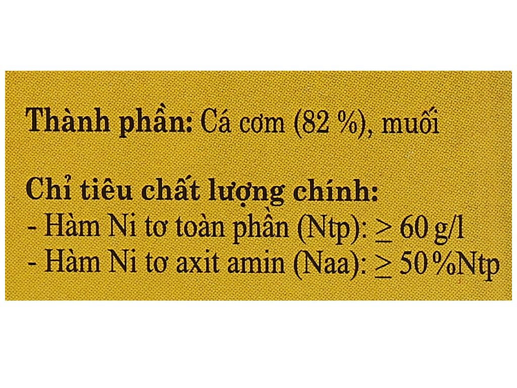 Nước mắm Cá Cơm 60 ĐỘ ĐẠM, 584 Nha Trang, Chai thủy tinh 200ml, Date luôn mới