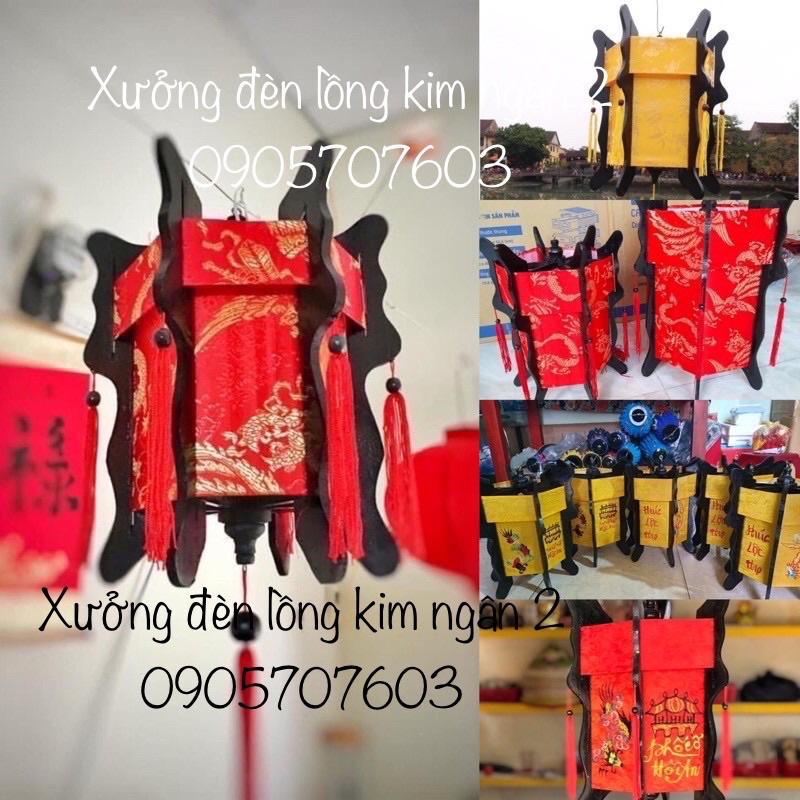 Đèn lồng trụ gỗ lục giác hội an