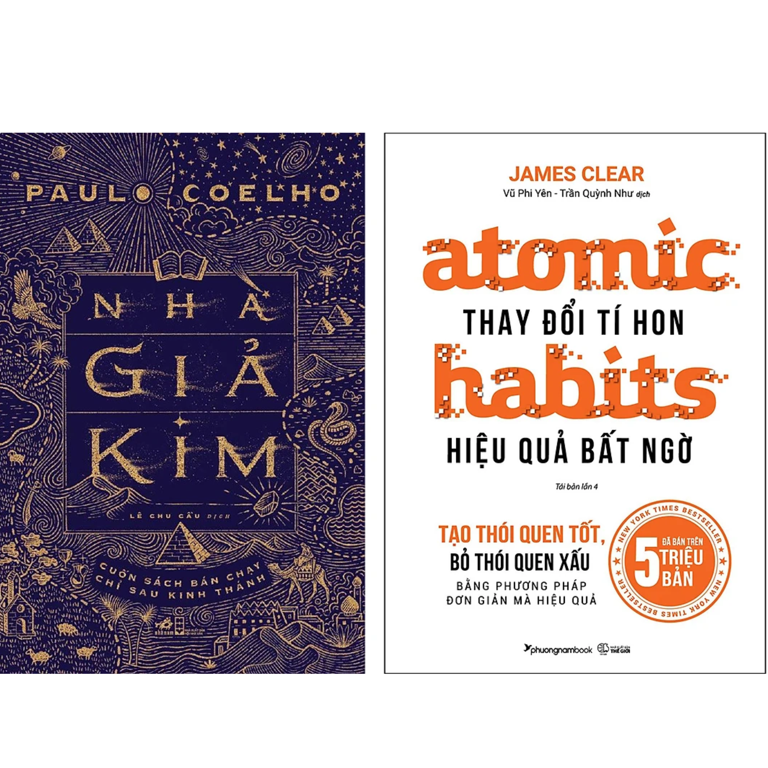 Combo 2Q: Nhà Giả Kim + Automic Habits - Thay Đổi Tí Hon - Hiệu Quả Bất Ngờ