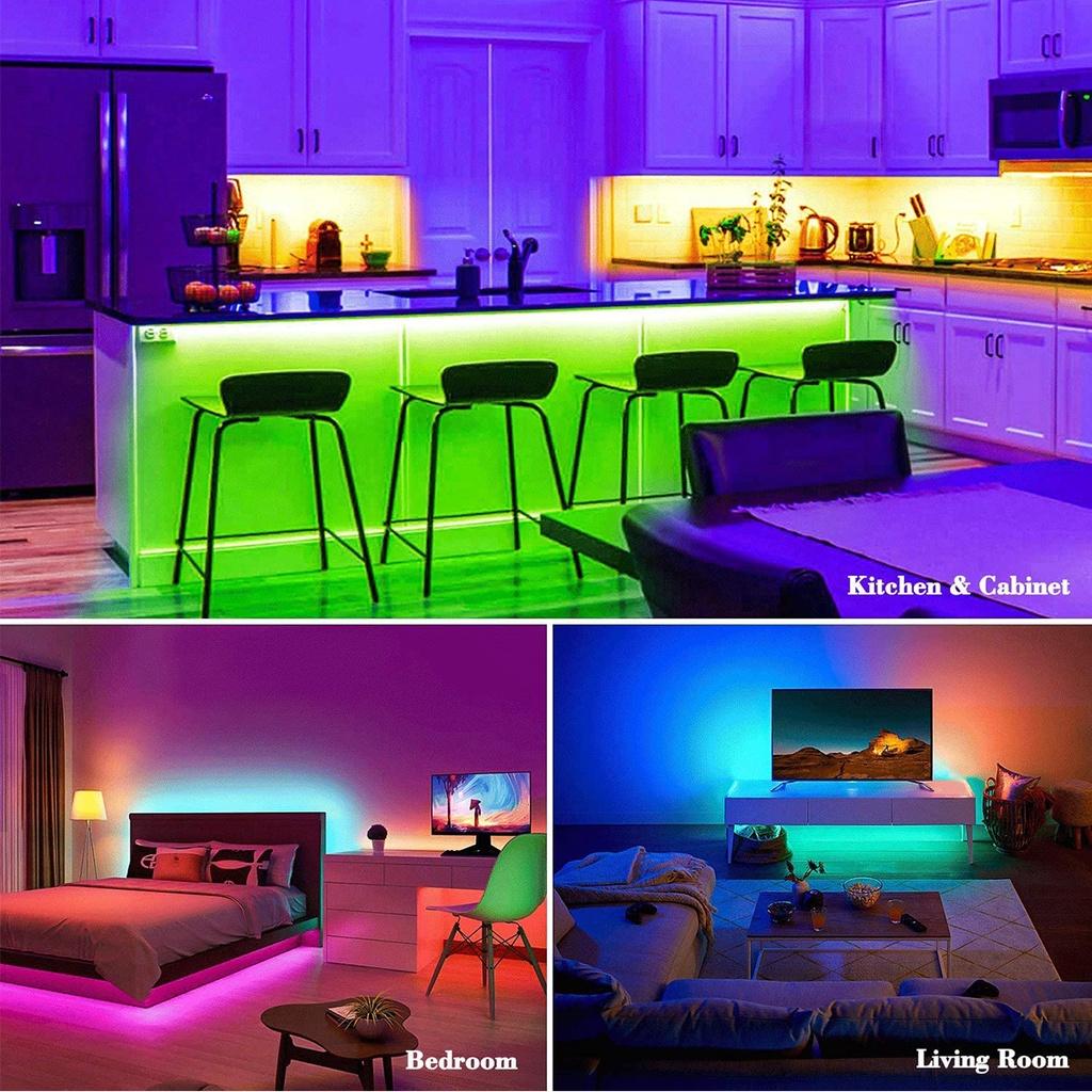 Đèn LED Tik Tok 10M,Đèn LED RGB Nháy Theo Nhạc, 44 Key Đổi Màu,Đèn Trang Trí,LED RGB 5050 Chống Nước