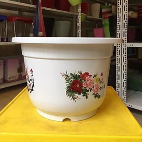 Chậu nhựa trồng cây hoa văn 4 mùa - Chậu trồng hoa cây cảnh chất lượng cao bền đẹp / Hồng Thanh Garden