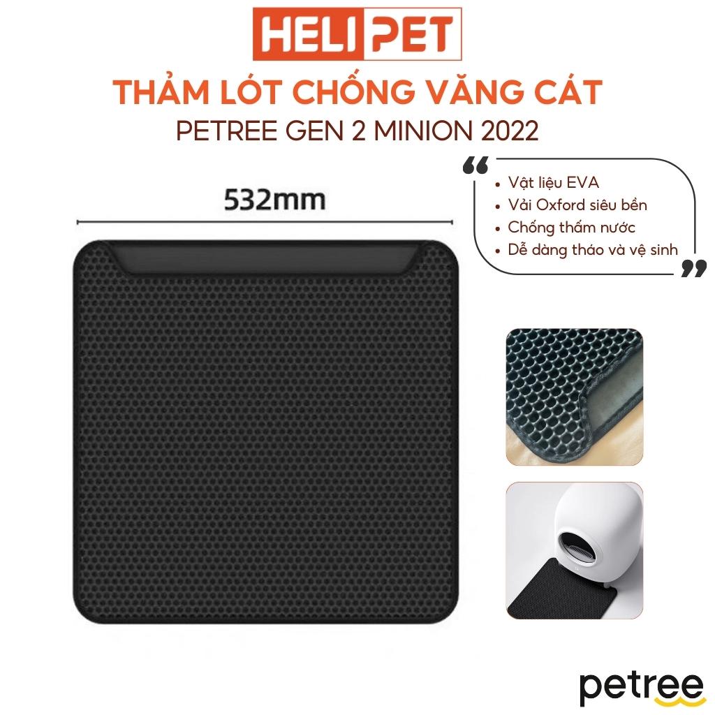 Thảm Lót Chống Văng Cát Cho Máy Vệ Sinh Tự Động Cho Mèo, Máy Dọn Phân Cho Mèo Petree Minion, Petkit- HeLiPet