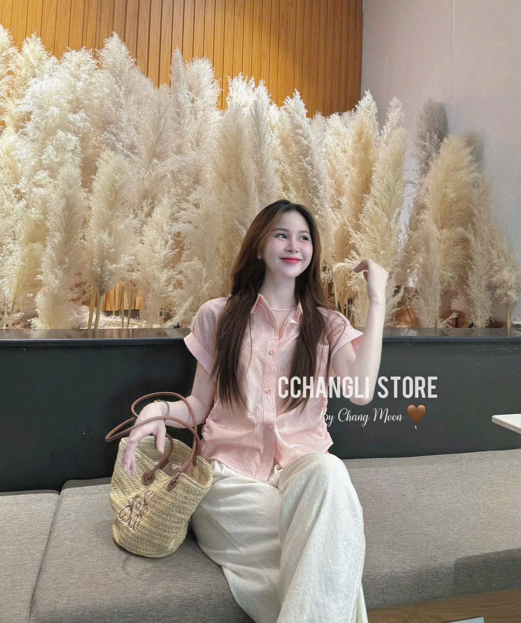 SET ÁO SƠ MI CARO ĐŨI XỐP QUẦN ĐŨI VÂN MÂY 2 LỚP( CÓ TÚI) 2 MÀU Y HÌNH