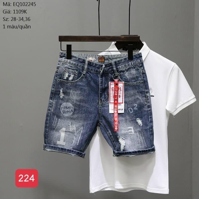 Quần Short Nam Chất Jean Co Giãn, Quần Sọt Nam Màu đen, Quần Đùi Nam thời trang cao cấp MuradFashion NT533