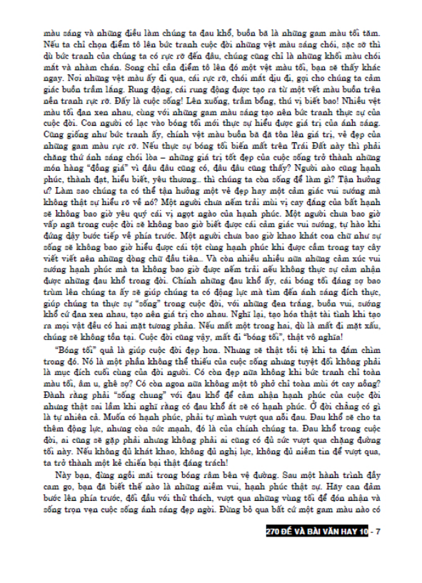 Sách - 270 Đề Và Bài Văn Hay 10