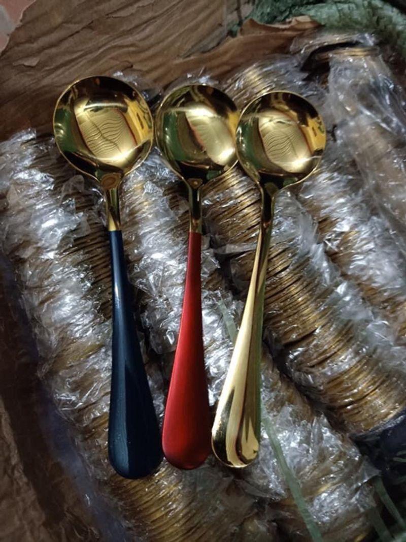 Set 5 Thìa Mạ Vàng Sang Trọng - Giao Hàng Toàn Quốc