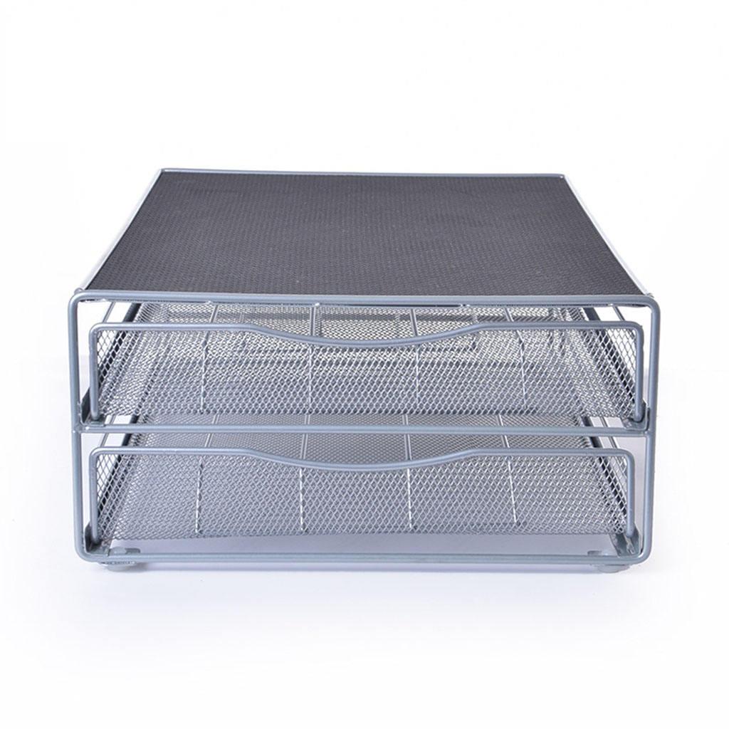Iron Coffee Capsule Storage Organizer Holder 2 Layer Space Saving Counter