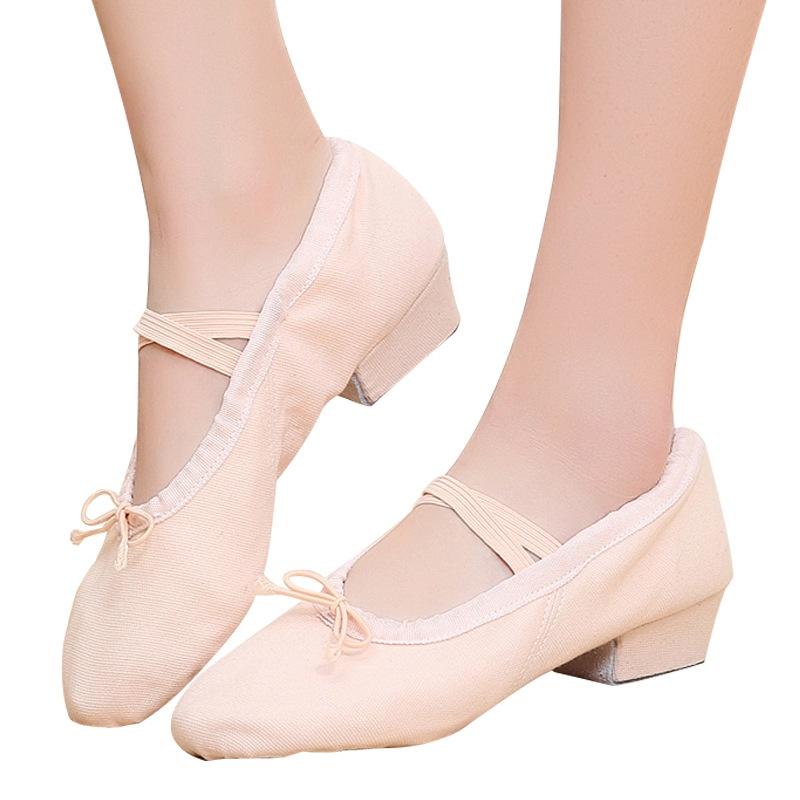 Giày khiêu vũ ren vải mềm Giày mú ba lê chuyên nghiệp 21114