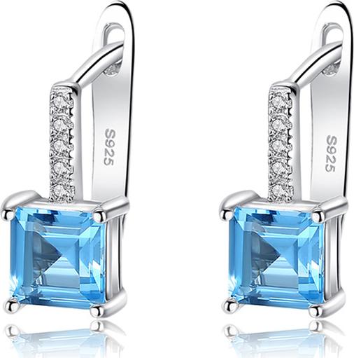 Bộ Trang Sức Bạc Nữ Đẹp Đính Đá Topaz Xanh Cao Cấp 3 Món Bảo Ngọc Jewelry [THIẾT KẾ ĐỘC QUYỀN]