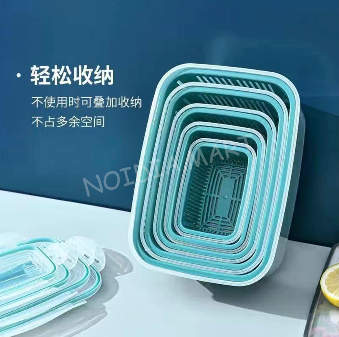 HỘP ĐỰNG ĐỒ TỦ LẠNH ĐA NĂNG 2 LỚP CAO CẤP THIẾT KẾ 2 IN 1